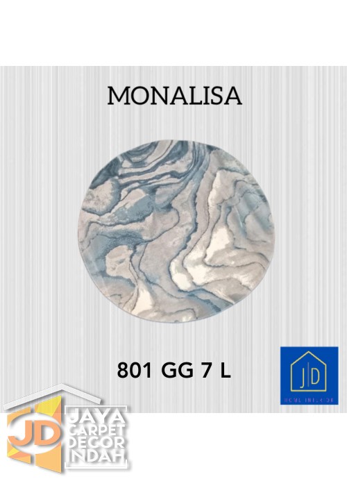 Permadani Monalisa Bulat 801 GG 7 L Ukuran 120 cm x 120 cm, 160 cm x 160 cm